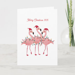Kerst Flamingo Kerstkaart Feestdagen Kaart
