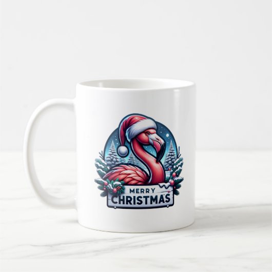 Kerst Flamingo Koffiemok (Links)
