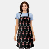 Kerst Flamingo Lichten Xmas Tropisch Dier Schort (Gedragen)