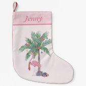 Kerst Flamingo Naam  Kleine Kerstsok (Voorkant)