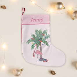 Kerst Flamingo Naam Kleine Kerstsok