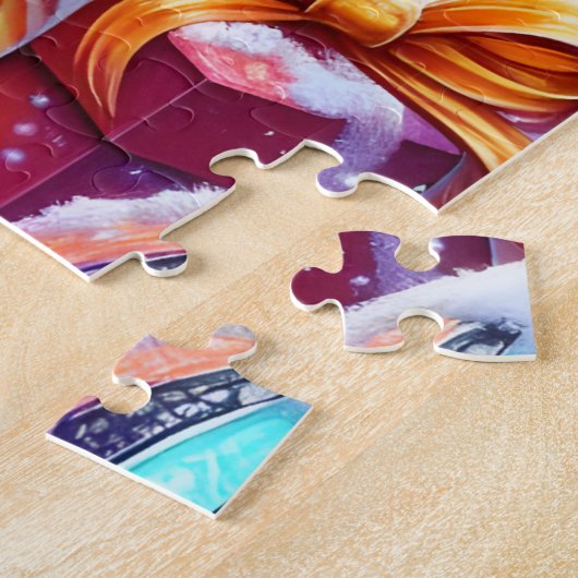 Kerst Flamingo Puzzel (Zijkant)