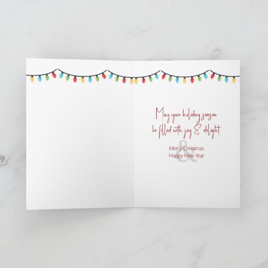 Kerst Flamingo schaatsen Kaart (Binnen)