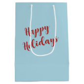 Kerst Flamingo schaatsen Medium Cadeauzakje (Achterkant)