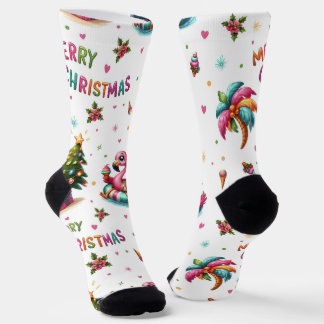 Kerst Flamingo Sokken, Tropische Kerst Sokken