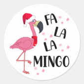Kerst Flamingo Sticker (Voorkant)