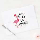 Kerst Flamingo Sticker (Envelop)