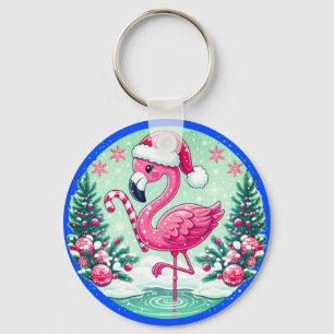 Kerst Flamingo Sublimatie Clipart-10424 Sleutelhanger