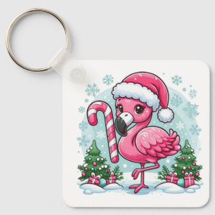 Kerst Flamingo Sublimatie Clipart Sleutelhanger
