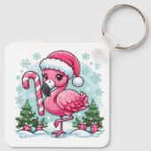 Kerst Flamingo Sublimatie Clipart Sleutelhanger (Achterkant)