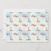 Kerst Flamingo Tropical Beach Foto Feestdagenkaart (Achterkant)