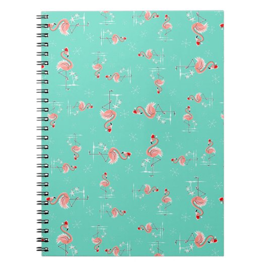 Kerst Flamingo Twist notitieboek (Voorkant)