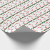 Kerst Flamingo's en Schelpen Inpakpapier (Hoek)