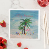 Kerst flamingo's feest servetten (Insitu)