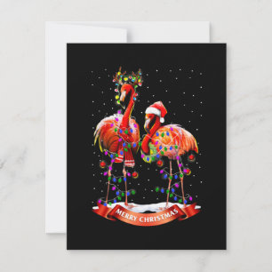 Kerst Flamingo's Klassiek Notitiekaartje