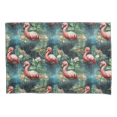 Kerst Flamingo's met maretak Kussensloop (Voorkant-Links)