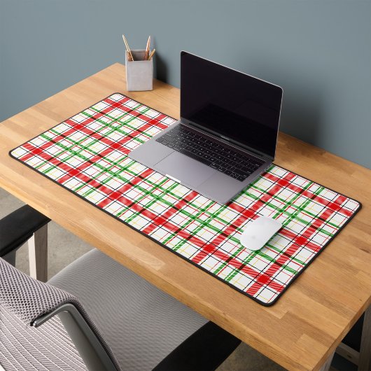 Kerst Flanel Plaid Tartan Design - Wit Bureaumat