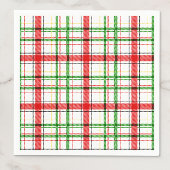 Kerst Flanel Plaid Tartan Design - Wit Servet