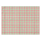 Kerst Flanel Plaid Tartan Design - Wit Tafelkleed (Voorkant (Horizontaal))