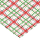 Kerst Flanel Plaid Tartan Design - Wit Tafelkleed (Gekanteld)