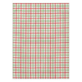 Kerst Flanel Plaid Tartan Design - Wit Tafelkleed (Voorkant)