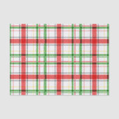 Kerst Flanel Plaid Tartan Design - Wit Tissuepapier (Voorkant)