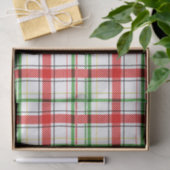 Kerst Flanel Plaid Tartan Design - Wit Tissuepapier (Geschenk)