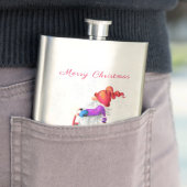 Kerst Flask Gelukkige Gnome met fiets en Gift Flacon (Voorbeeld)