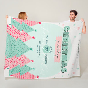 Kerst fleece deken, groot 60 "x 80"