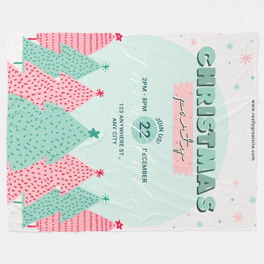 Kerst fleece deken, groot 60 "x 80" (Voorkant (Horizontaal))