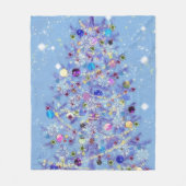 Kerst Fleece Deken Mooie Kerstboom (Voorkant)