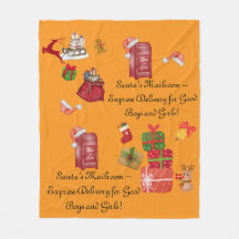 Kerst fleece deken voor kinderen grappige geschenk