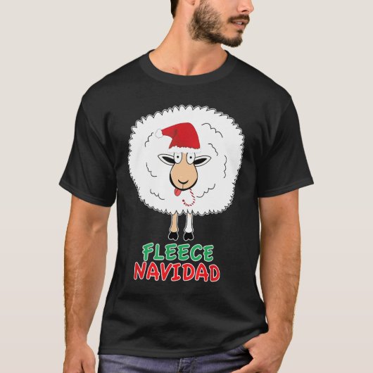 Kerst Fleece Navidad Grappig Pun Schaap Liefde T-shirt (Voorkant)