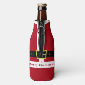 Kerst Fles Koeler met Kerstman Kleding Grappig (Fles Achterkant)