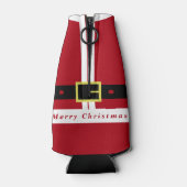 Kerst Fles Koeler met Kerstman Kleding Grappig (Achterkant)