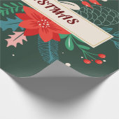 Kerst Floral Cadeaupapier (Hoek)