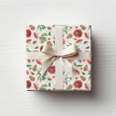 Kerst Floral Cadeaupapier