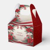 Kerst Floral Candy Canes Vakantie Cadeaubox Bedankdoosjes (Achterkant)