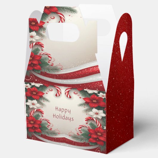 Kerst Floral Candy Canes Vakantie Cadeaubox Bedankdoosjes (Geopend)