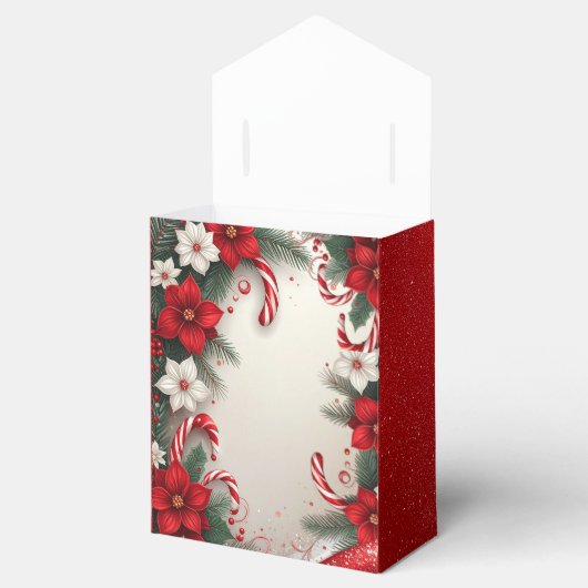 Kerst Floral Candy Canes Vakantie Cadeaubox Bedankdoosjes (Geopend)