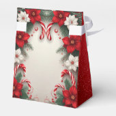 Kerst Floral Candy Canes Vakantie Cadeaubox Bedankdoosjes (Achterkant)