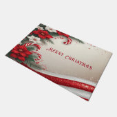 Kerst Floral Candy Canes Vakantie Deurmat (Schuin)