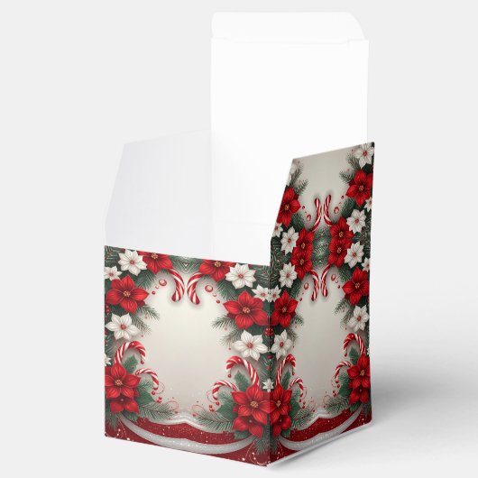 Kerst Floral Candy Canes Vakantie Favoriet Box Bedankdoosjes (Geopend)