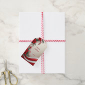 Kerst Floral Candy Canes Vakantie Gift Label Cadeaulabel (Met Touw)