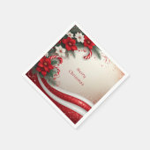 Kerst Floral Candy Canes Vakantie servet (Hoek)