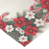 Kerst Floral Candy Canes Vakantie Tafel Runner Medium Tafelloper (Hoek)