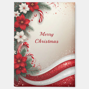 Kerst Floral Candy Canes Vakantiemagnet Magneet