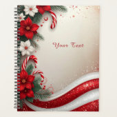 Kerst Floral Candy Canes Vakantieplanner Planner (Voorkant)