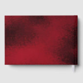 Kerst Floral Crest Monogram Huwelijk Gastenboek (Achterkant)