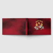 Kerst Floral Crest Monogram Huwelijk Gastenboek (Volledig)